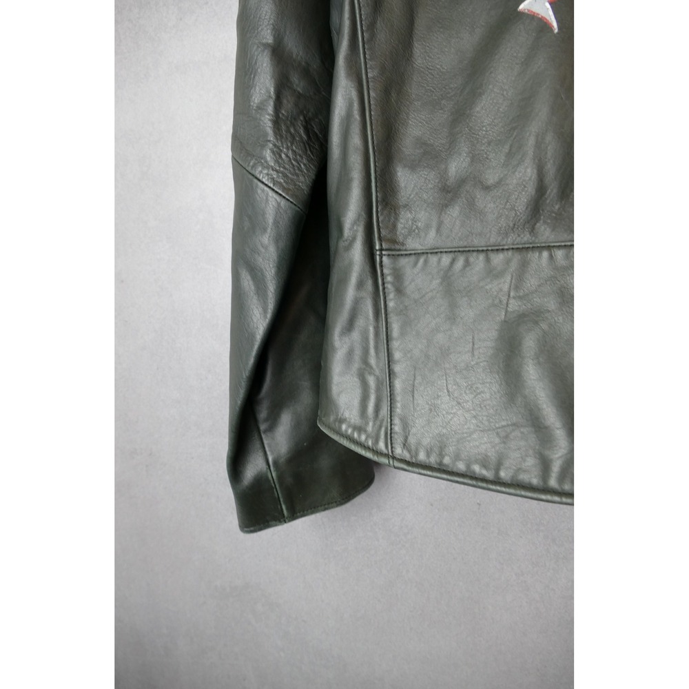 Harley Davidson Motorcycles Mens Black Leather Eagle‎ Graphic Jacket Size XL - Picture 7 of 15